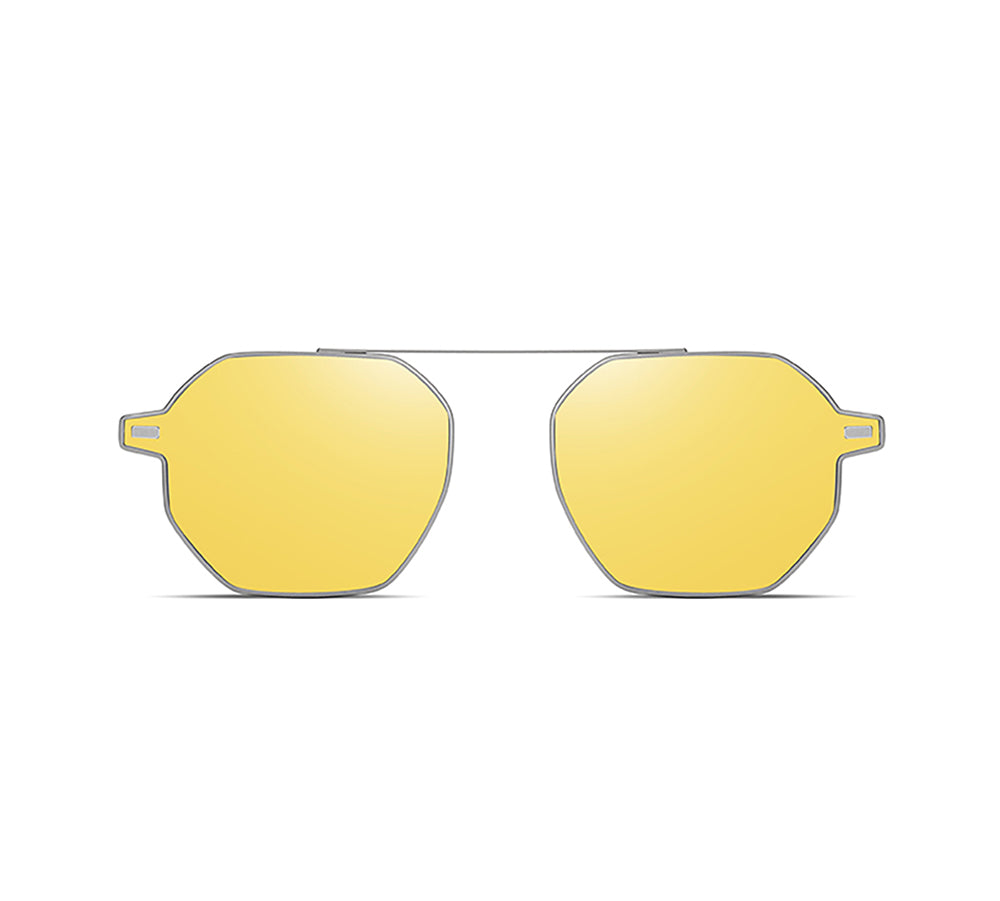 Silver Frame: 4-in-1 Magnetic Blue Light Glasses